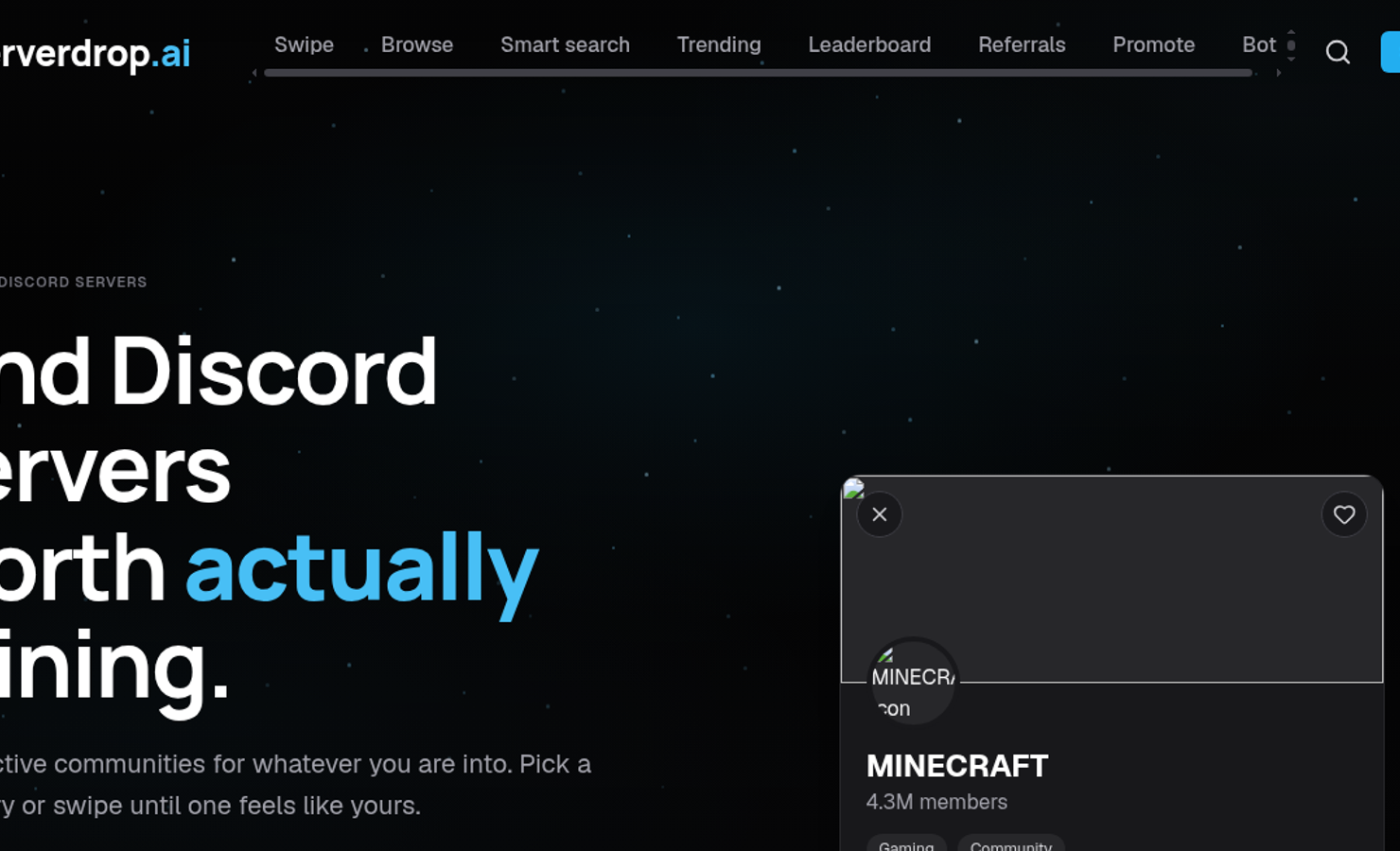 Preview of ServerDrop